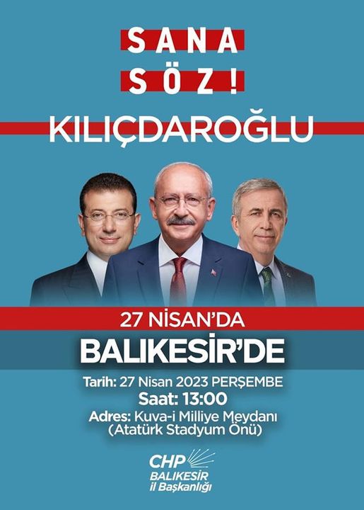 KILIÇDAROĞLU, BALIKESİR'E GELİYOR