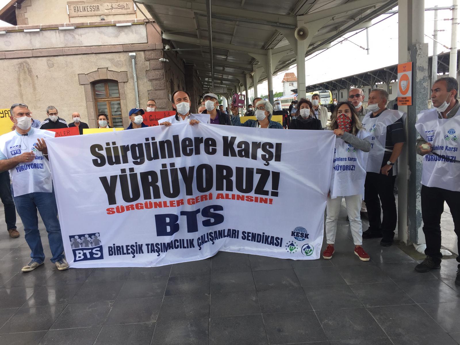 BTS üyeleri Ankara yürüyüşünde,İzmir kolu Balıkesir'e ulaştı 