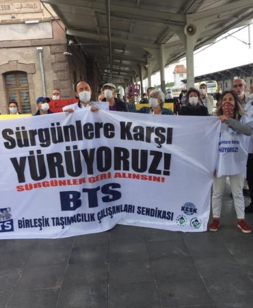 BTS üyeleri Ankara yürüyüşünde,İzmir kolu Balıkesir'e ulaştı