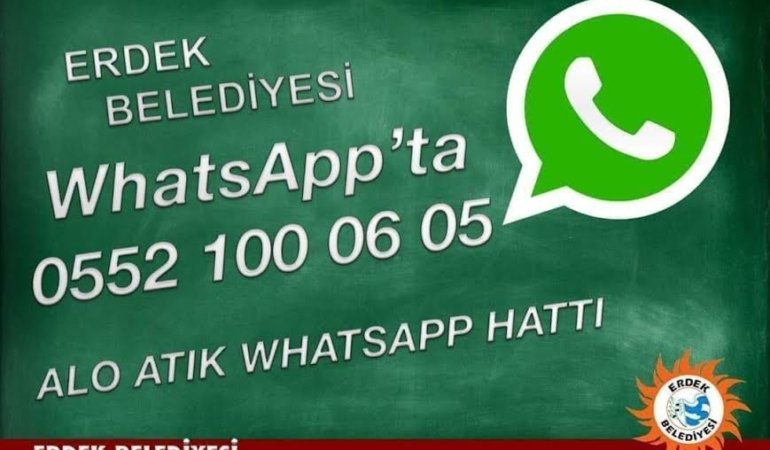 Erdek Belediyesi’nden “Alo Atık WhatsApp” hattı