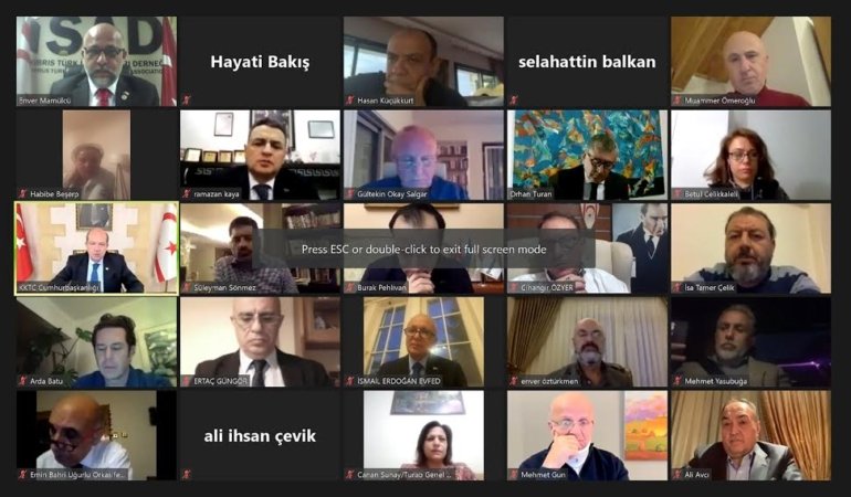 GÜNMARSİFED BAŞKANI ÇELİK, KKTC CUMHURBAŞKANI TATAR İLE ÇEVRİMİÇİ GÖRÜŞTÜ