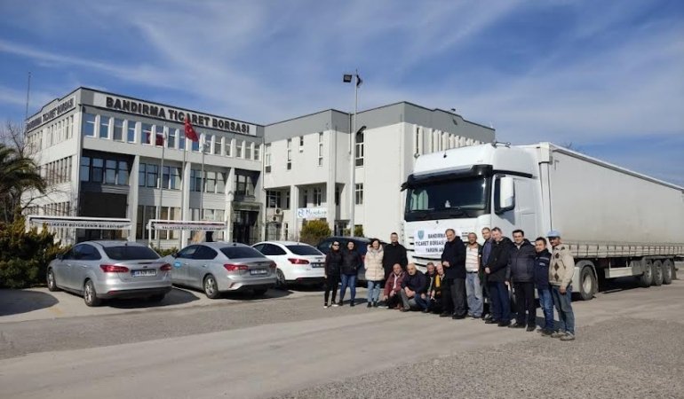 BANDIRMA TİCARET BORSASI TIRI YOLA ÇIKTI