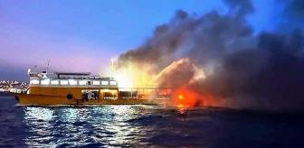 MARMARA DENİZİ'NDE FERİBOT YANGININDA 30 YOLCU DUMANDAN ETKİLENDİ