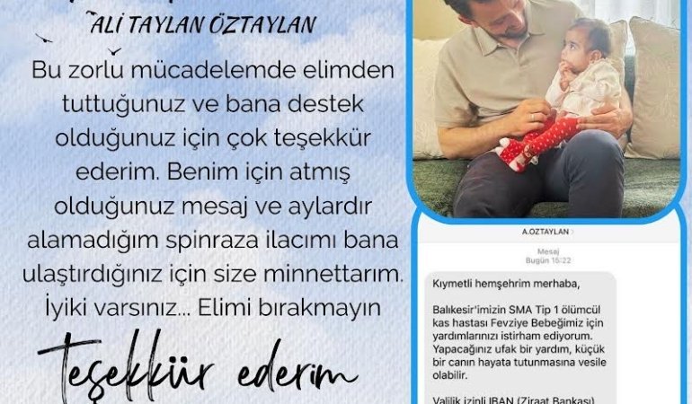 ÖZTAYLAN’IN FEVZİYE BEBEĞE DESTEĞİ SÜRÜYOR