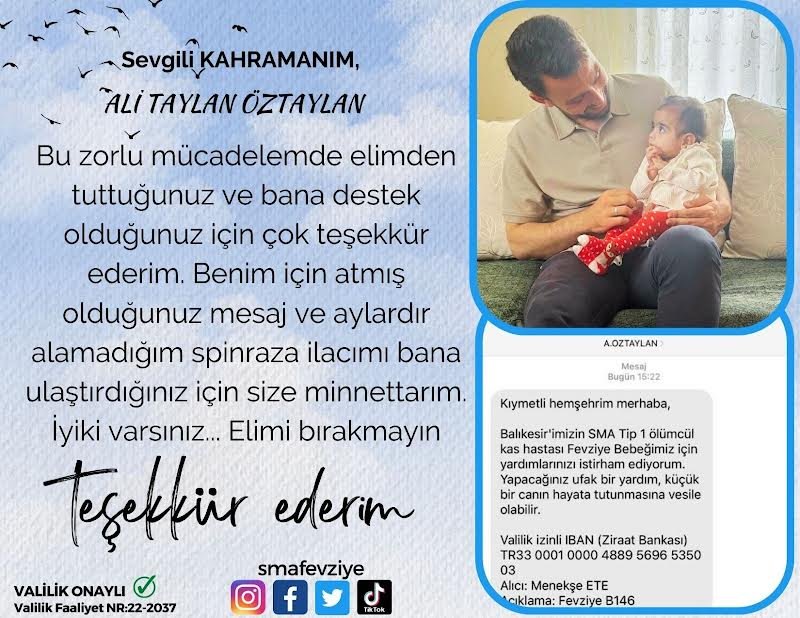 ÖZTAYLAN’IN FEVZİYE BEBEĞE DESTEĞİ SÜRÜYOR