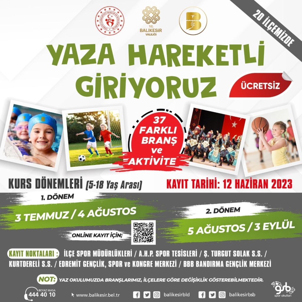 BÜYÜKŞEHİR’İN YAZ SPOR OKULLARI 20 İLÇEYE YAYILDI