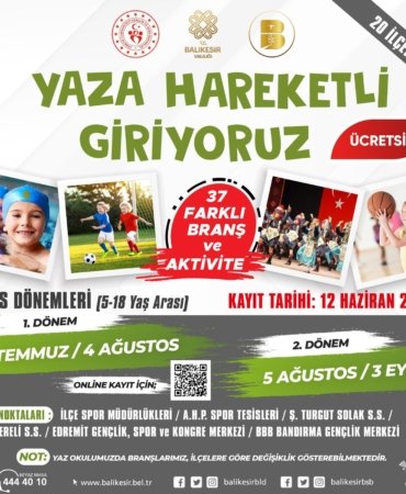 BÜYÜKŞEHİR’İN YAZ SPOR OKULLARI 20 İLÇEYE YAYILDI