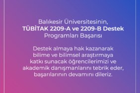 BAÜN'ÜN TÜBİTAK 2209-A ve 2209-B BAŞARISI