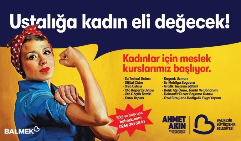 Ustalığa kadın eli değecek!