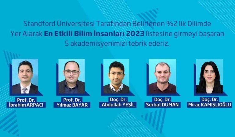 BANÜ’lü 5 akademisyenin başarısı