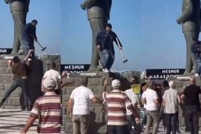 Ayvalık’ta Atatürk Heykeline balyozlu saldırı!