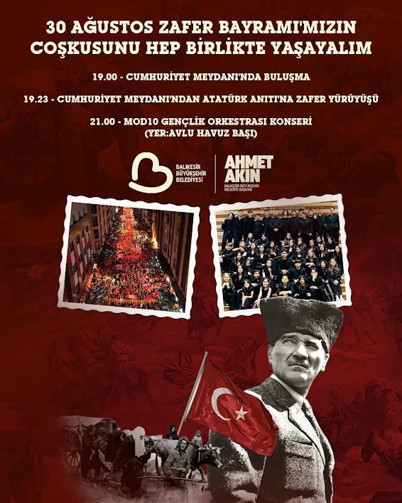 Balıkesir’de 30 Ağustos Zafer Bayramı Coşkusu