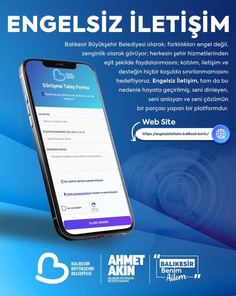 BALIKESİR'DE ENGELSİZ İLETİŞİM İÇİN BÜYÜK ADIM