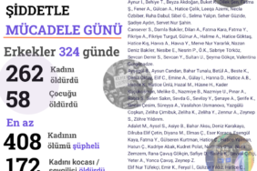Erkekler 324 günde en az 262 kadını öldürdü, 668 kadını yaraladı