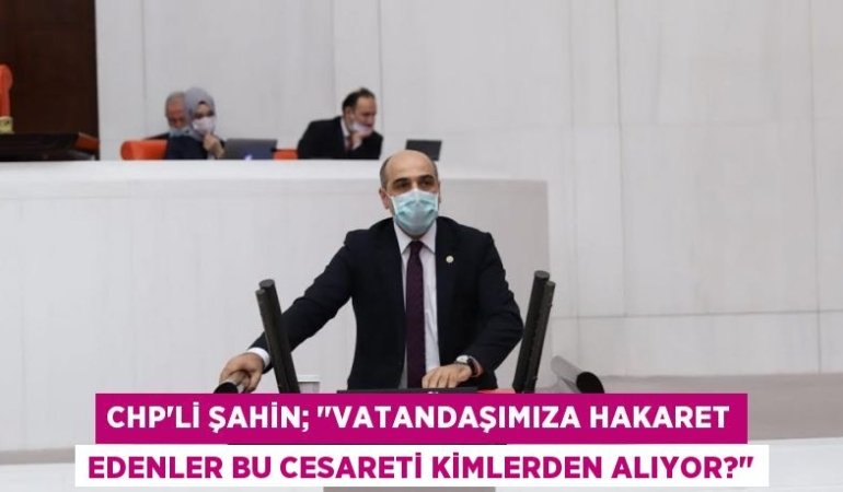 CHP’li ŞAHİN; ‘’Vatandaşımıza Hakaret Edenler Bu Cesareti Kimlerden Alıyor?’’