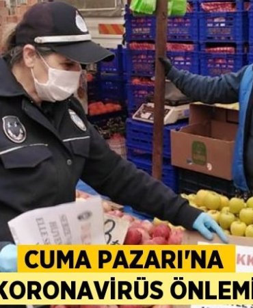Cuma Pazarı’na Koronavirüs önlemi