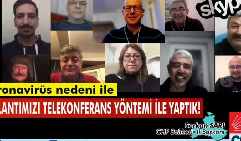 CHP'DEN TELEKONFERANS TOPLANTI