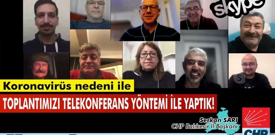 CHP'DEN TELEKONFERANS TOPLANTI