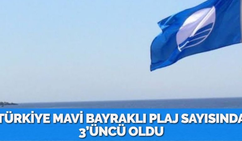 TÜRKİYE MAVİ BAYRAKLI PLAJ SAYISINDA 3’ÜNCÜ OLDU