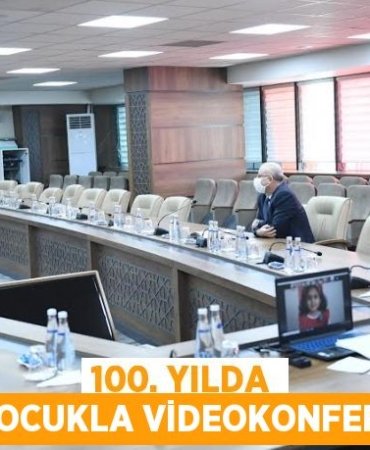 100. yılda 100 çocukla videokonferans