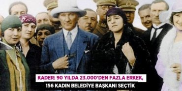 KADER: 90 yılda 23.000’den fazla erkek, 156 kadın belediye başkanı seçtik