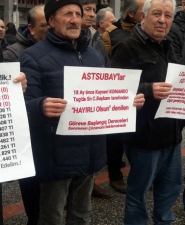 EMEKLİ ASTSUBAYLAR HAKLARININ PEŞİNDELER
