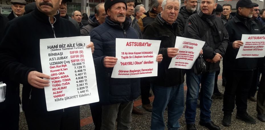 EMEKLİ ASTSUBAYLAR HAKLARININ PEŞİNDELER