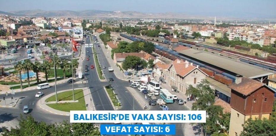 Balıkesir'de Vaka Sayısı: 106 Vefat Sayısı: 6