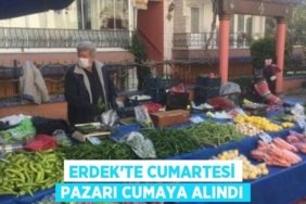 Erdek’te cumartesi pazarı cumaya alındı