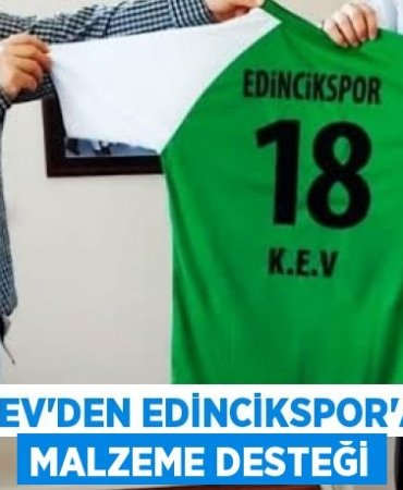 KEV’den Edincikspor’a malzeme desteği