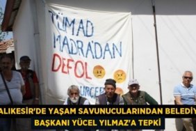 Balıkesir'de yaşam savunucularından Belediye Başkanı Yücel Yılmaz'a tepki