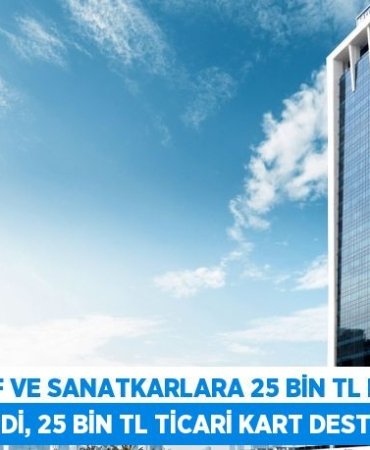 Esnaf ve sanatkarlara 25 bin TL nakit kredi, 25 bin TL ticari kart desteği