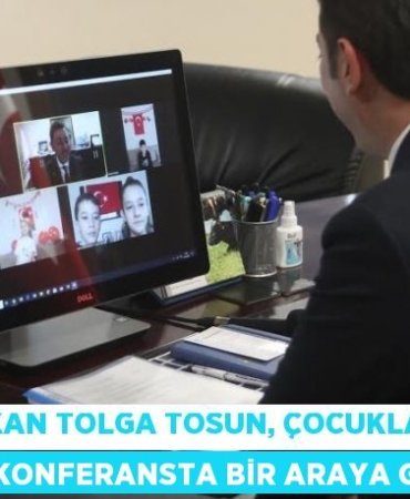 BAŞKAN TOLGA TOSUN, ÇOCUKLARLA TELEKONFERANSTA BİR ARAYA GELDİ